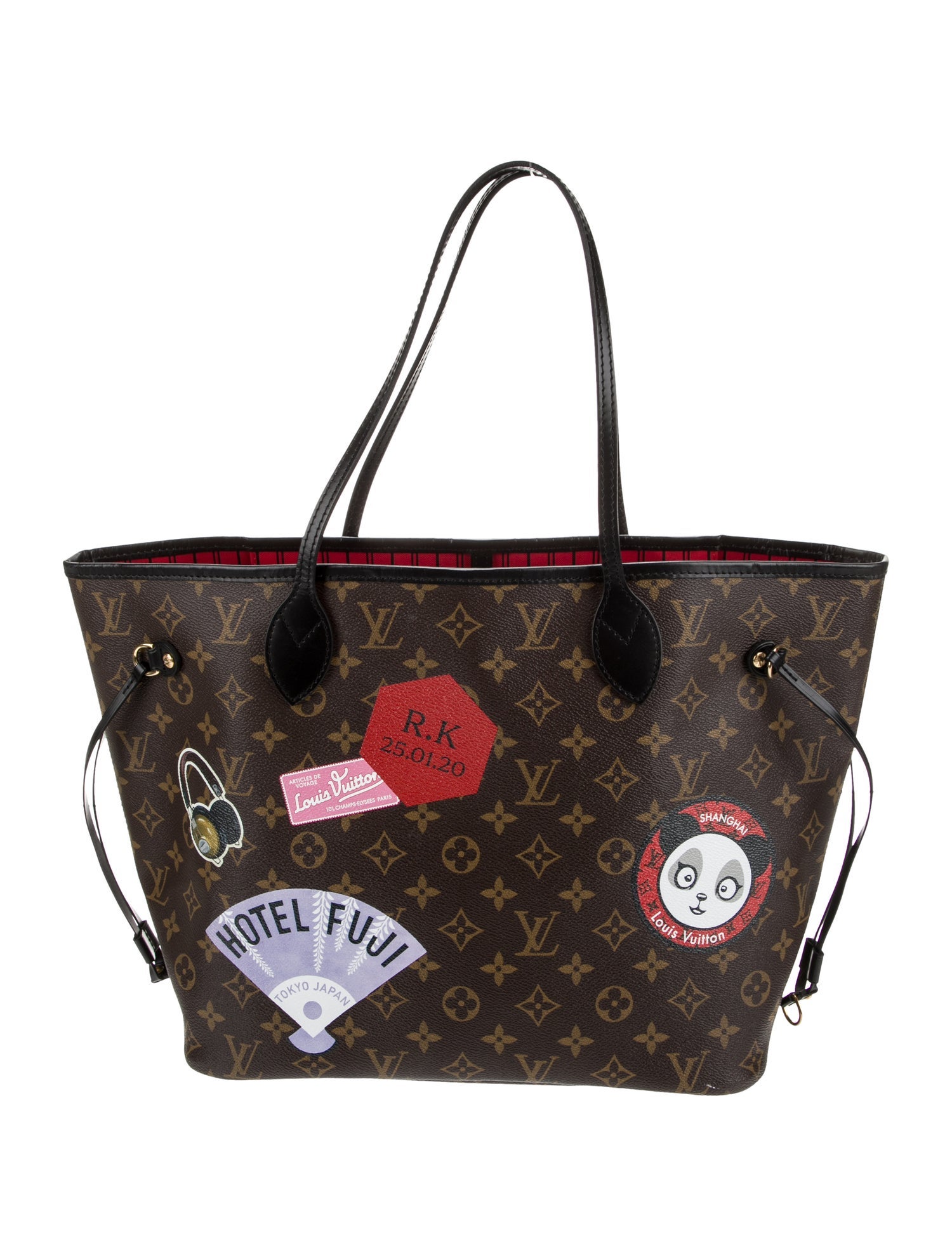 Louis Vuitton LV Monogram World Tour Neverfull w/Pouch MM